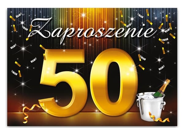 Inbjudningskort till 50-årsdag, 1 st.