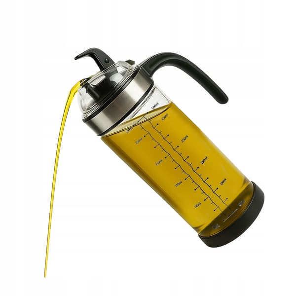 Glaskande 500 ml med håndtag til sauce, olie, eddike