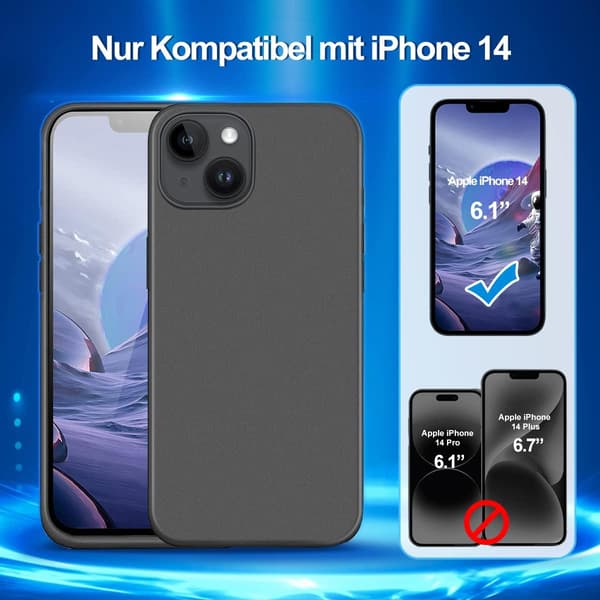 SVART SILIKONBAKSKYDD till iPhone 14 6,1'
