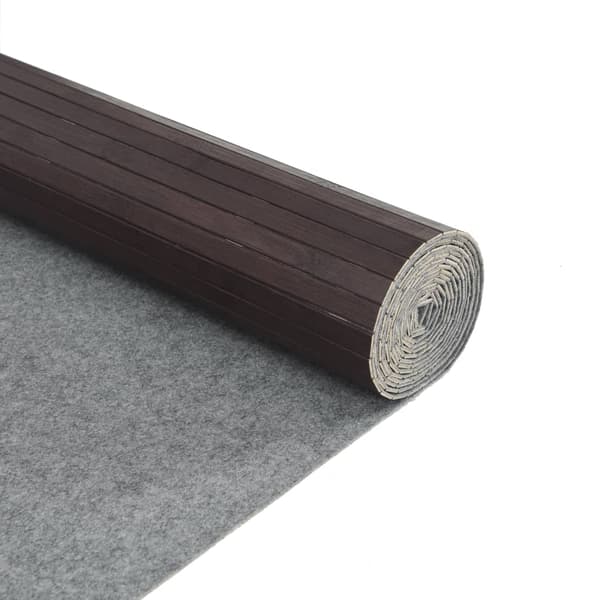 vidaXL Rektangulär matta, mörkbrun, 80x200 cm, bambu