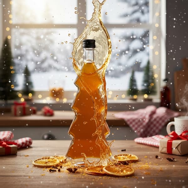 5x julgransflaskor 500ml glasflaskor för likörtinkturer present 0,5l