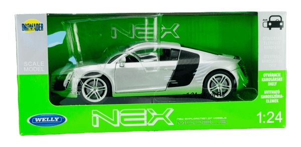 WELLY AUDI R8 SILVER 1:24 22493