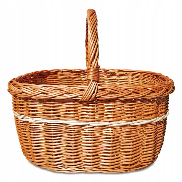 Flet kurv indkøb picnic svampe