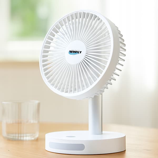 Ventilator Skrivebordsventilator Stående Justerbar Kontor Kraftig 3600 mAh
