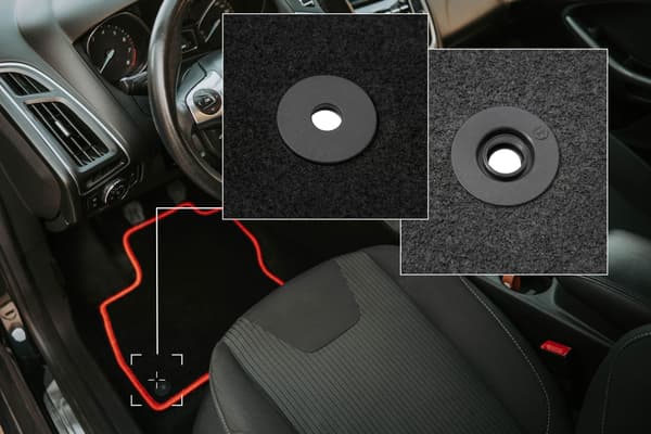 Velourmåtter med rød kant til Chevrolet Volt hatchback (2012-2017)