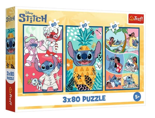 Trefl 34885 Palapeli 3x80 Stitch World Disney