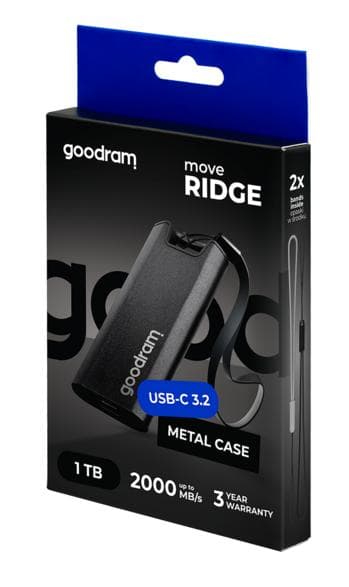 Goodram Move Ridge 1TB extern SSD-enhet svart