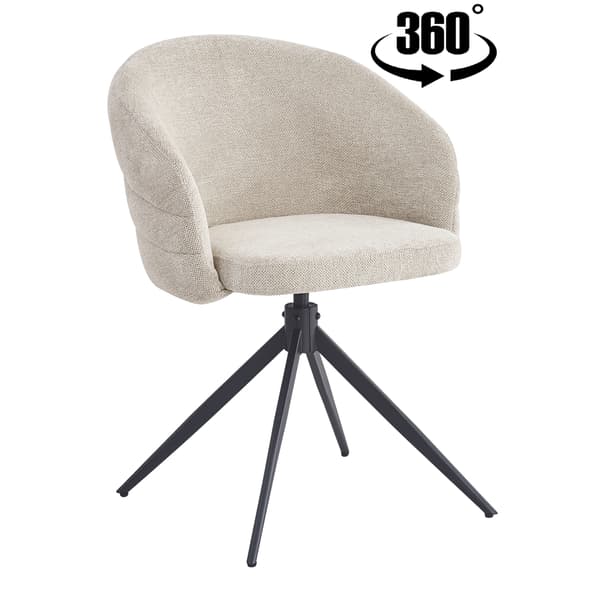 NUBI klädd snurrstol, beige tyg