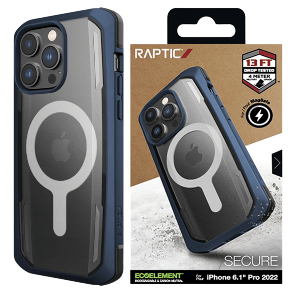 Raptic X-Doria Secure Cover iPhone 14 Pro Max med MagSafe pansret cover blå