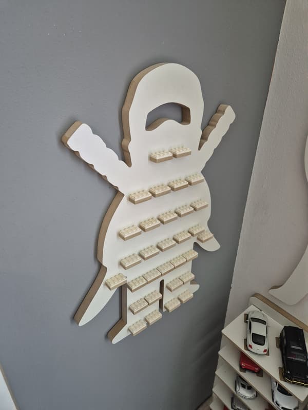 Minifigurhylla - Vit Ninja