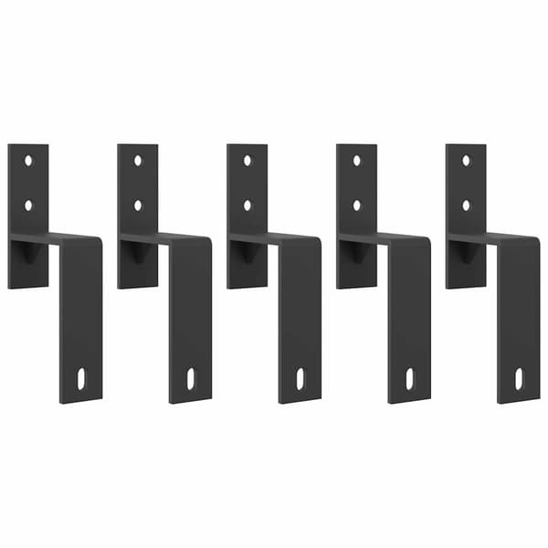vidaXL skydedørsinstallationssystem 213,5 cm stål sort