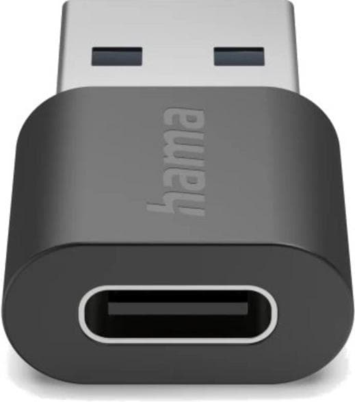 Hama USB-A til USB-C 3.2 Gen2 10 Gb/s adapter sort