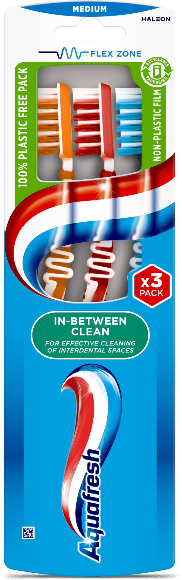 247797 AQUAFRESH 3-pak MELLEM RENS MEDIUM TANDBØRSTE