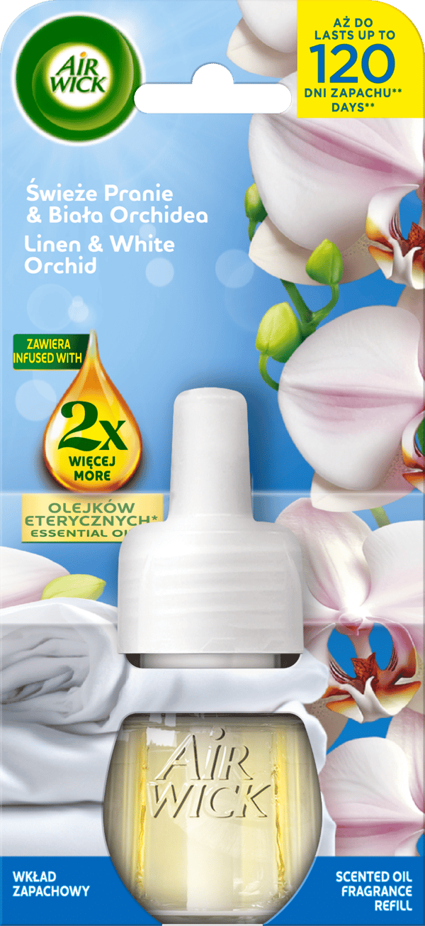 Air Wick elektrisk refill Frisk tvätt och vit orkidé