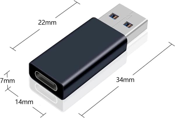 4x USB C NAARAS - USB 3.0 UROS 5Gb/s SOVITIN MUSTA