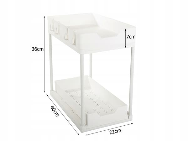 Köksorganisatör W-518 vit 16-pack