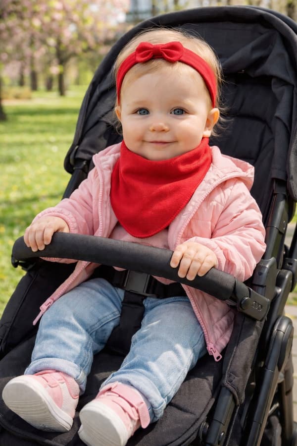 Triangulär bomullsbandana, röd