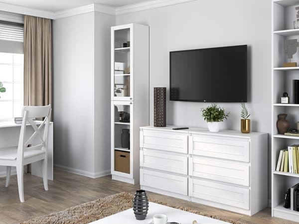 Vitrineskab PAFOS W40/2S HVID