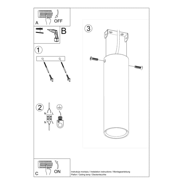 BELLIX 1 GU10 LOFTSLAMPE SORT LUMILO 10.103.01