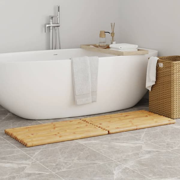 vidaXL Badrumsmattor, 2 st, 70x50 cm, bambu