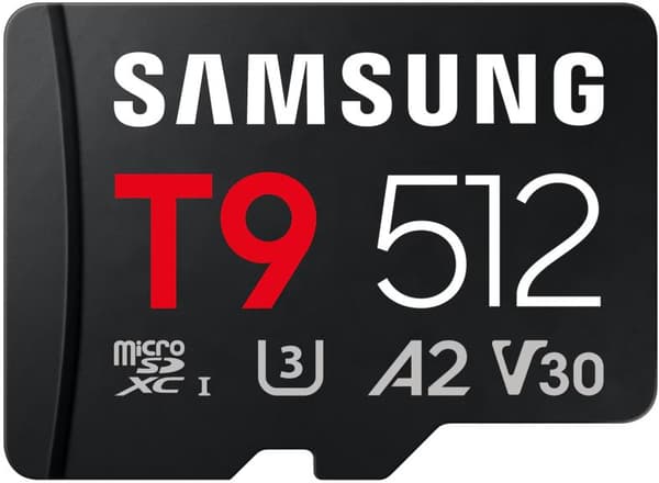 SAMSUNG T9 microSDXC UHS-I hukommelseskort 512GB sort