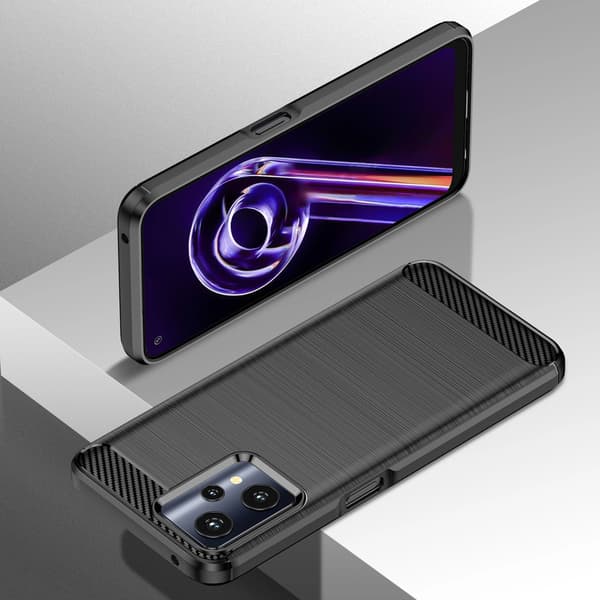 Carbon Case fleksibelt cover til Realme 9 Pro sort