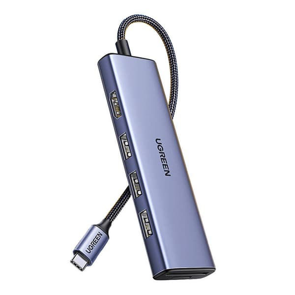 Adapter HUB UGREEN Revodok CM511 USB-C til HDMI, 3x USB-A 3.0, SD/TF