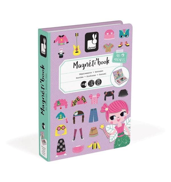 Magnetiske Puslespil Kostumer Pige Magnetibook, Janod