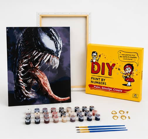 Maleri efter tal med ramme Billeder til maleri - Venom Marvel 40x50 cm