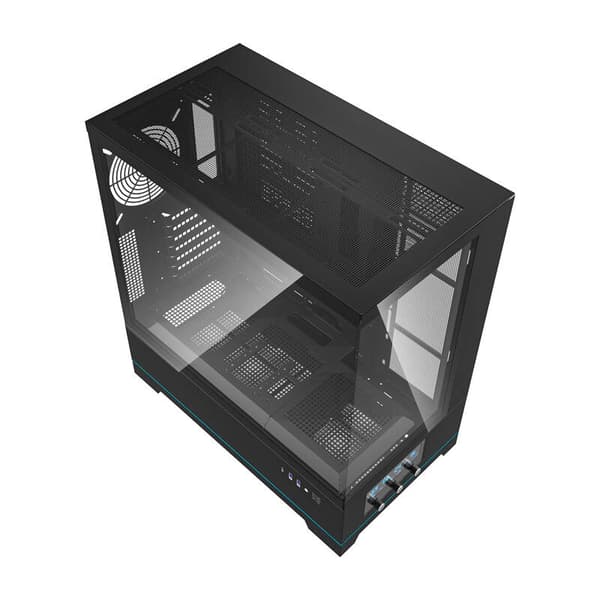 Darkflash DY451 Fläktlös datorlåda (Svart)
