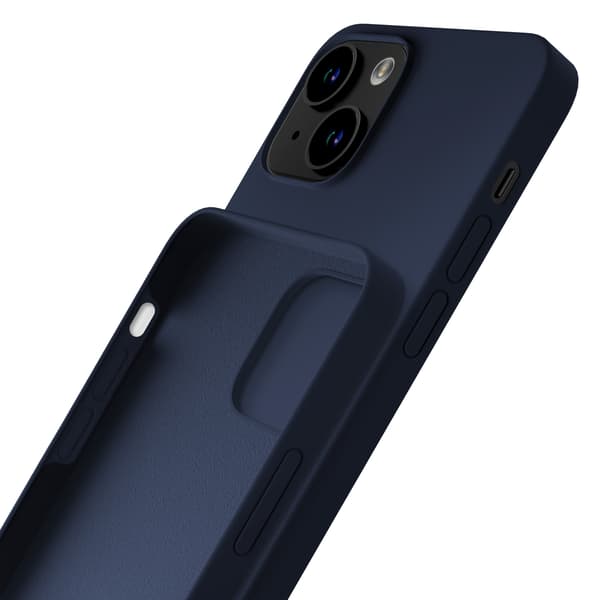 Apple iPhone 15 - 3mk Silikonskal Mörkblå