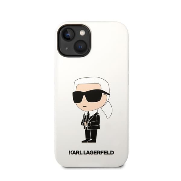 Karl Lagerfeld Silikone NFT Ikonik - iPhone 14 Plus Etui (Hvid)