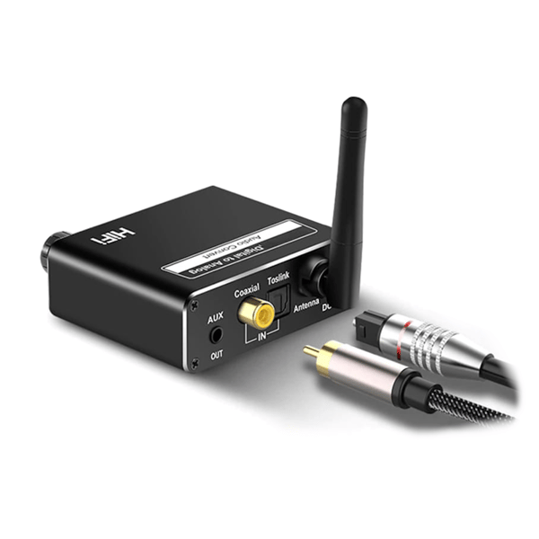 Lydkonverter med Coaxial Toslink Bluetooth USB til AUX DAC HiFi Adapter