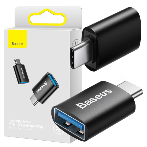 Baseus Ingenuity Series USB-C til USB-A 10Gb/s Adapter - Sort