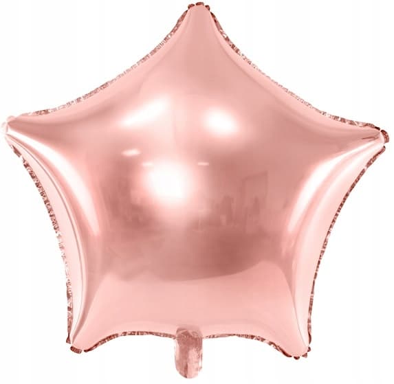 Stjernefolieballon, 48 cm, rosaguld, 1 stk.