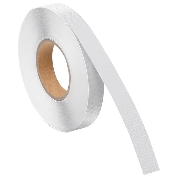 vidaXL Reflekterande tejp, vit, 2,5 cm x 50 m, PVC