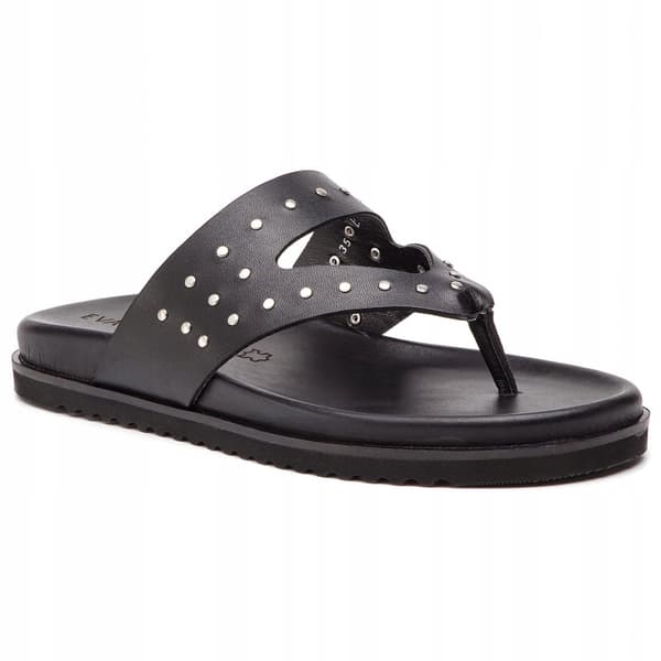 EVA MINGE DAMFLIP-FLOPS SVART LÄDER 36 3U2G5*