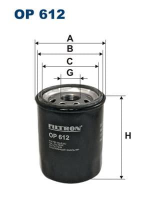 ÖLJYNSUODATIN OP612 FILTRON