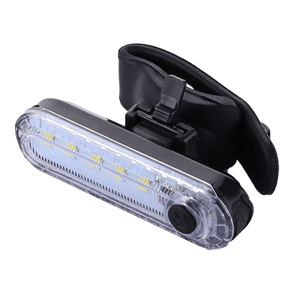 Forlygte LED hvid USB gummirem 12 timer vandtæt