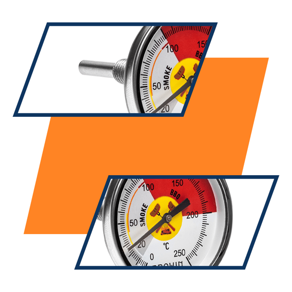 Grillröktermometer med vred 0-250°C