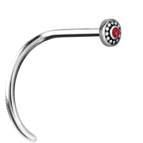 Rød opal næsering - sølv - NS-024 0,8/6,5