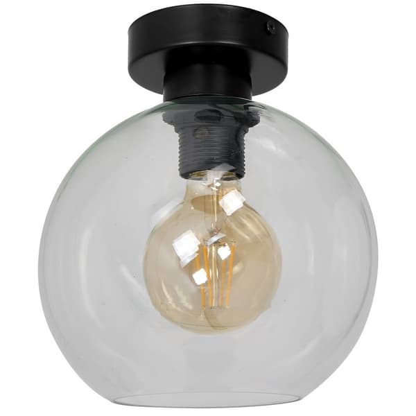 TAKLAMPA SOFIA 1 E27 SVART MILAGRO MLP6573