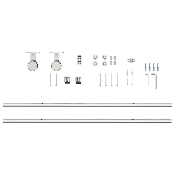 vidaXL Skjutdörrsfäste 183 cm stål silver