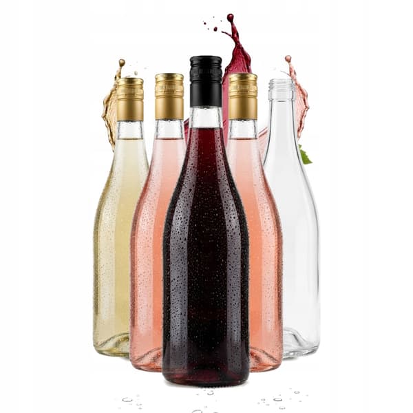 30x Vinflaska 1l CLEAR Vinflaskor Vit Ros Röd 1000ml
