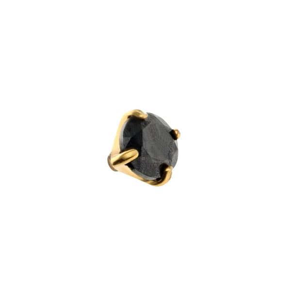 Titanium guld hætte med sort zirkon - TNA-066 1.2/5