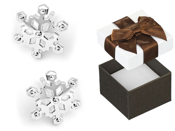 Silver snöflingeörhängen för kvinnor jul snöflingeörhängen silver