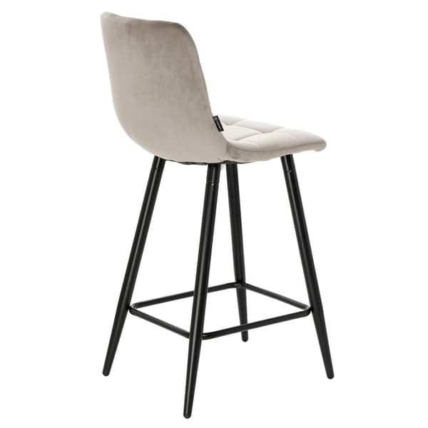 TORE sammet beige halvpall, 65 cm