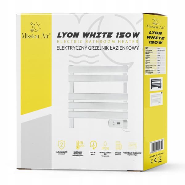 LYON 150W hvid badeværelsesradiator