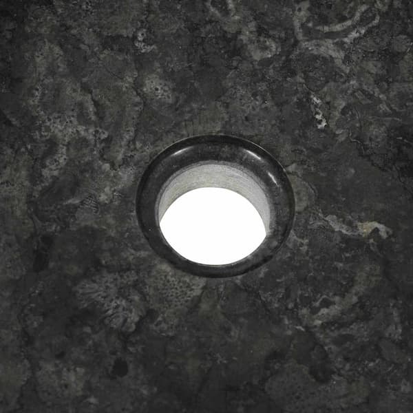 vidaXL Handfat, 40 x 12 cm, Marmor, Svart