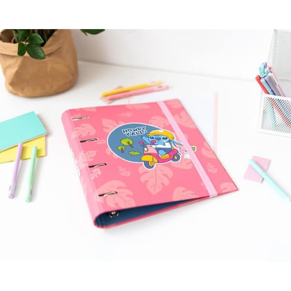 Disney Stitch - A4-mappe (4 ringe, elastik)